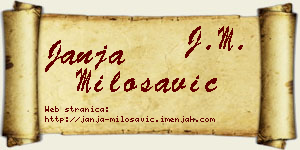 Janja Milosavić vizit kartica
